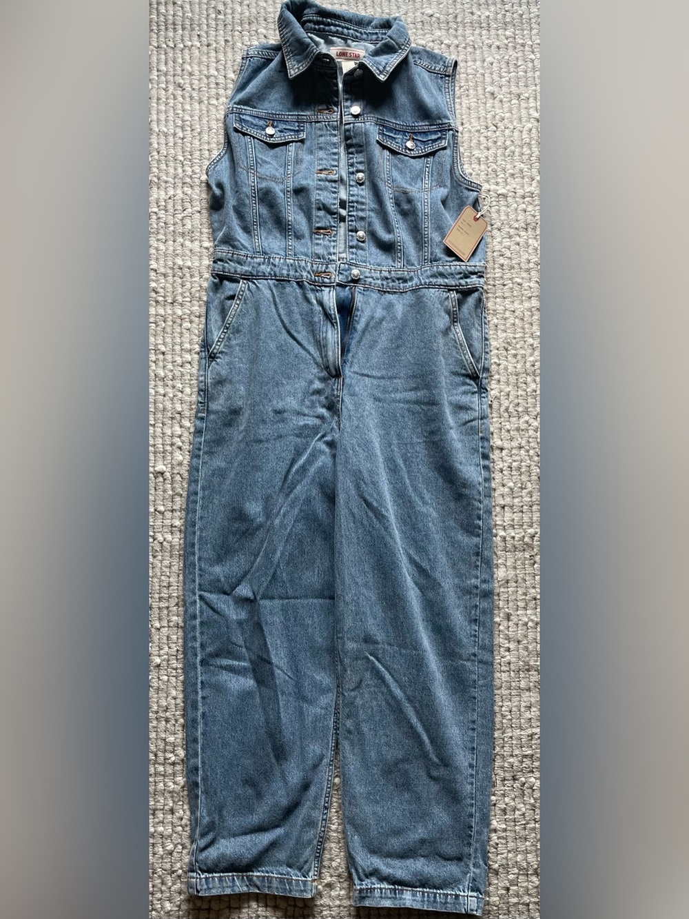 Denim Jumpsuit - Blue Sleeveless Women Jeans Romper